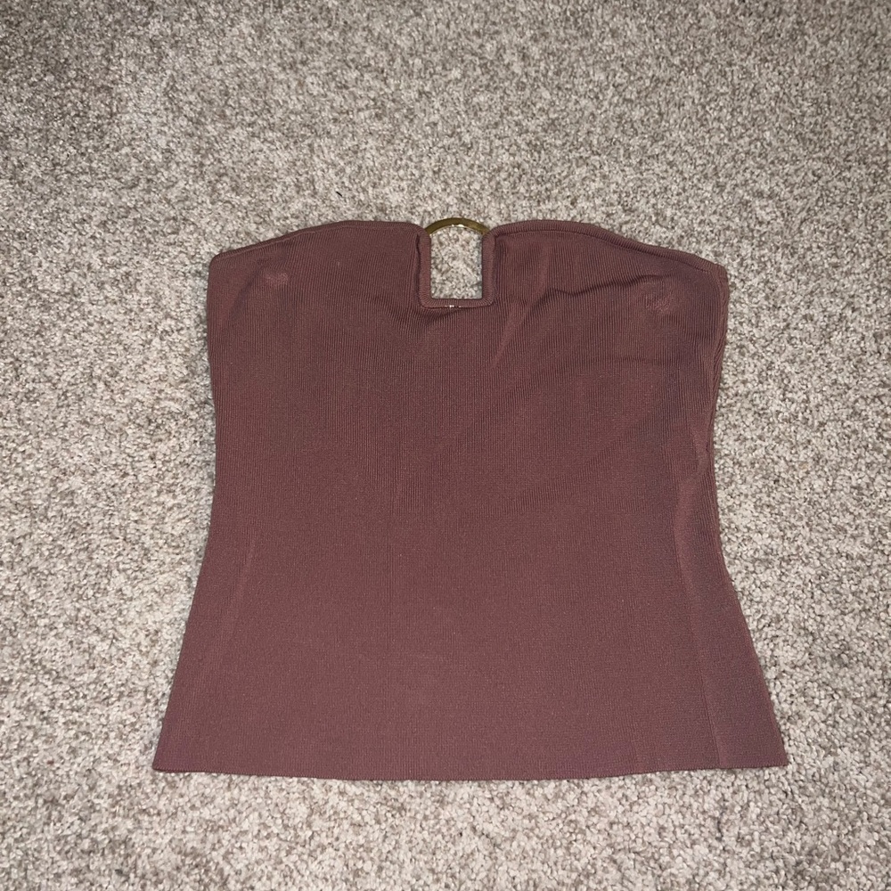 Zara Red Sleeveless Bustier Crop Top